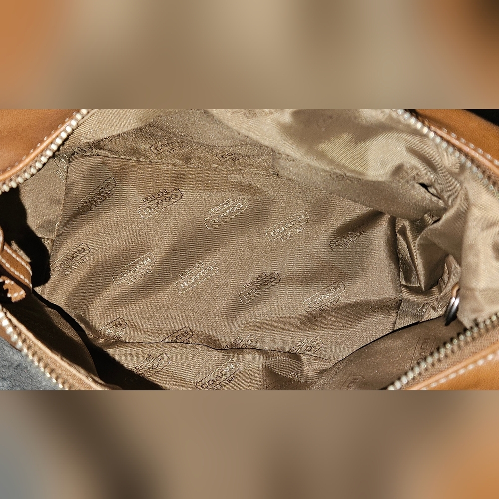 Coach Cognac Leather Shoulder Hobo Bag - Picture 7 of 8